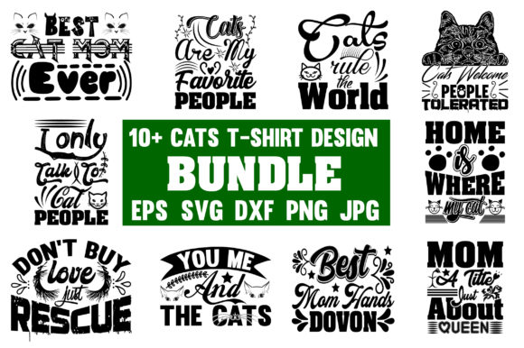 Cat Mom T-shirt Design Bundle: Graphics and Print Templates Review