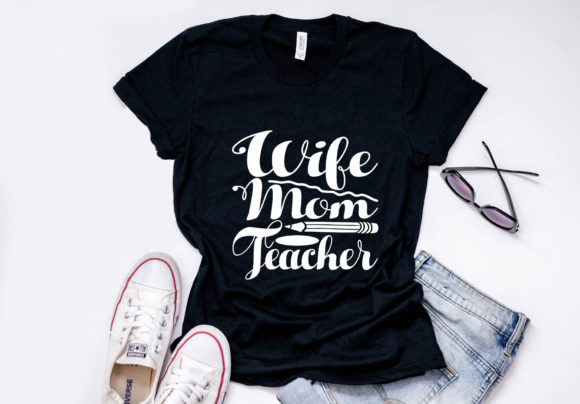 Homeschool Mom Quote Design,Wife Mom Graphics and T-Shirt Designs