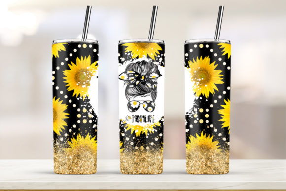 Mom Life Bun Seamless Sunflower Skinny Graphics and Print Templates Review