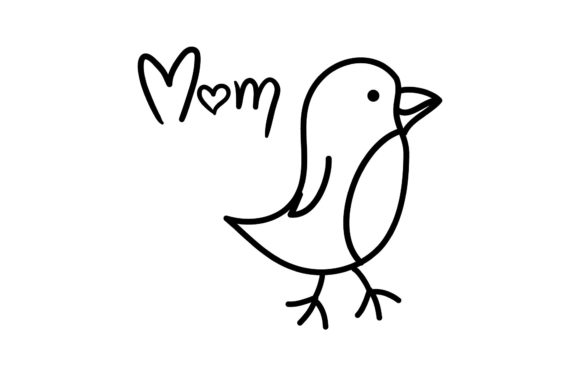 Mothers Day Aset Lovebird Mom Graphics and Illustrations Review