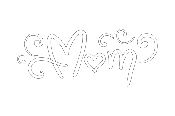 Mothers Day Aset Mom Outline Graphics and Illustrations Review
