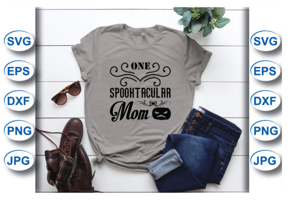 One Spooktacular Mom T-shirt Graphics and T-Shirt Designs