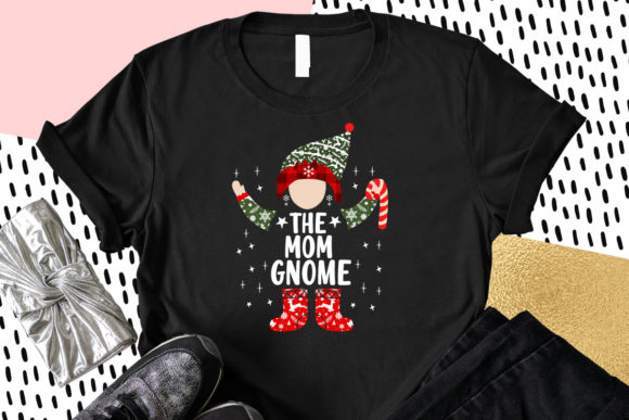 The Mom Gnome Christmas T-Shirt Graphics and Print Templates